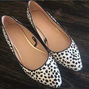 Banana Republic leopard calf hair flats size 7.5